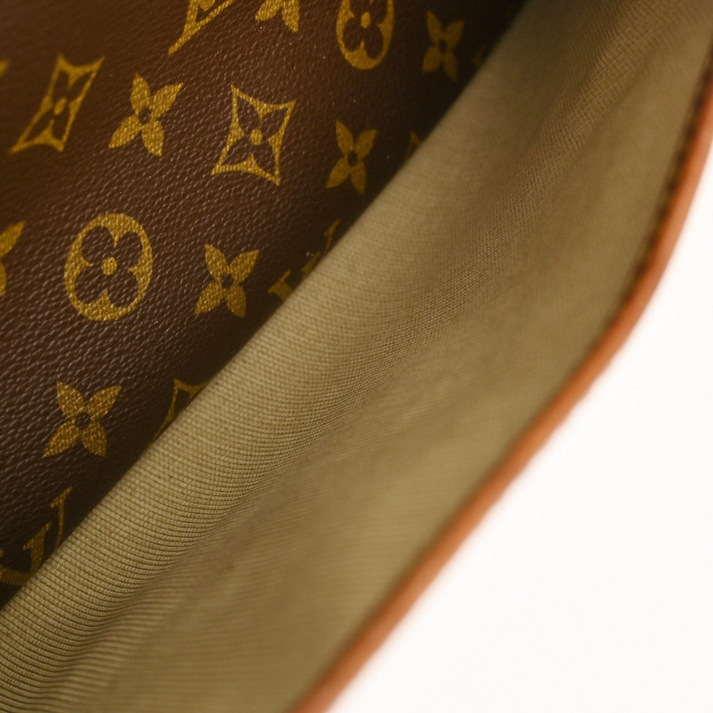 Louis Vuitton Deauville Handbag Monogram Canvas Brown Canvas Handbag