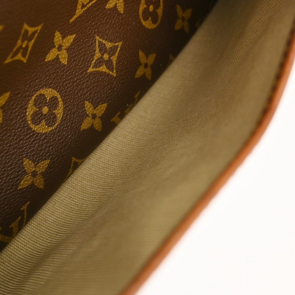 Louis Vuitton Deauville Handbag Monogram Canvas Brown Canvas Handbag
