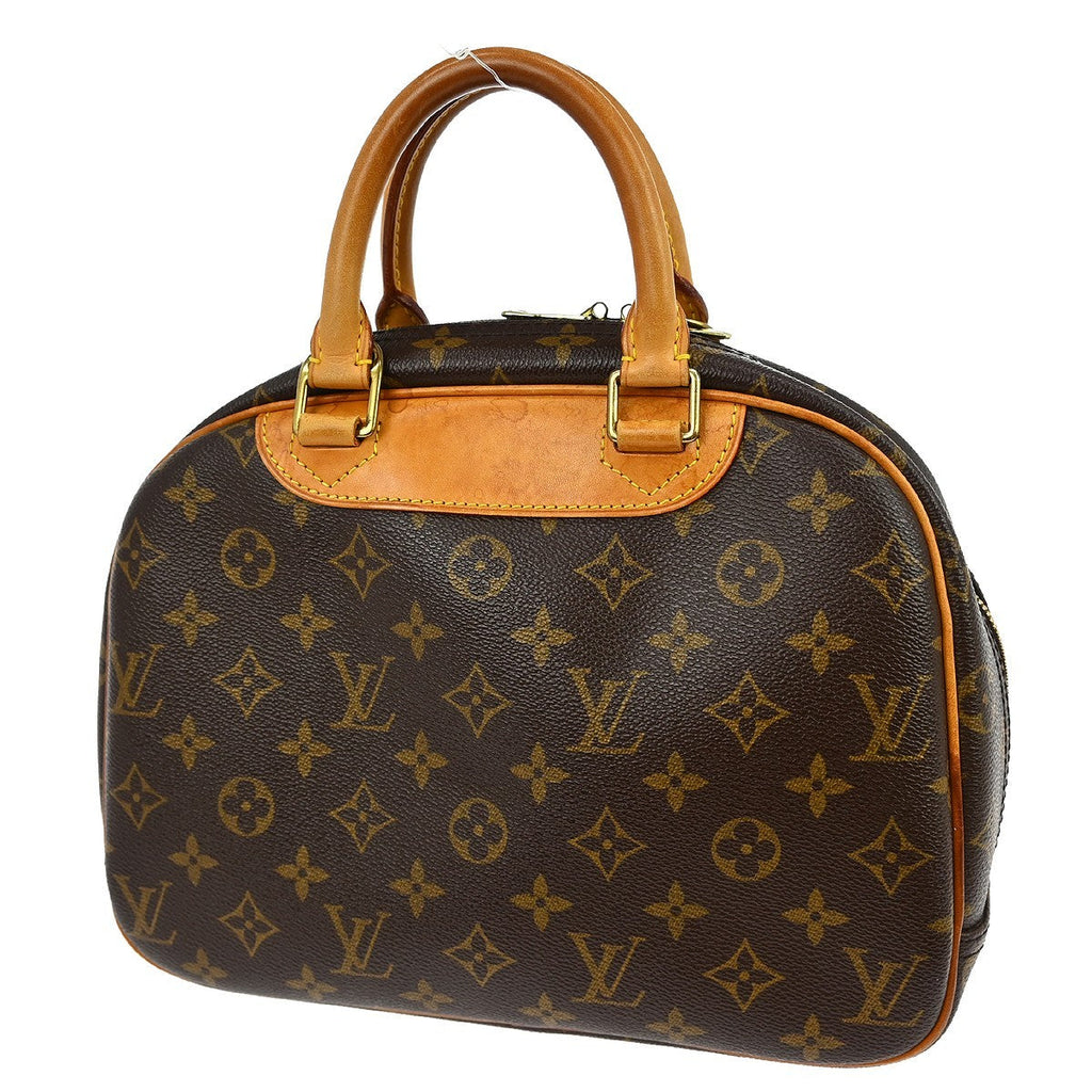 Louis Vuitton Trouville Handbag Monogram Canvas Brown Canvas Handbag
