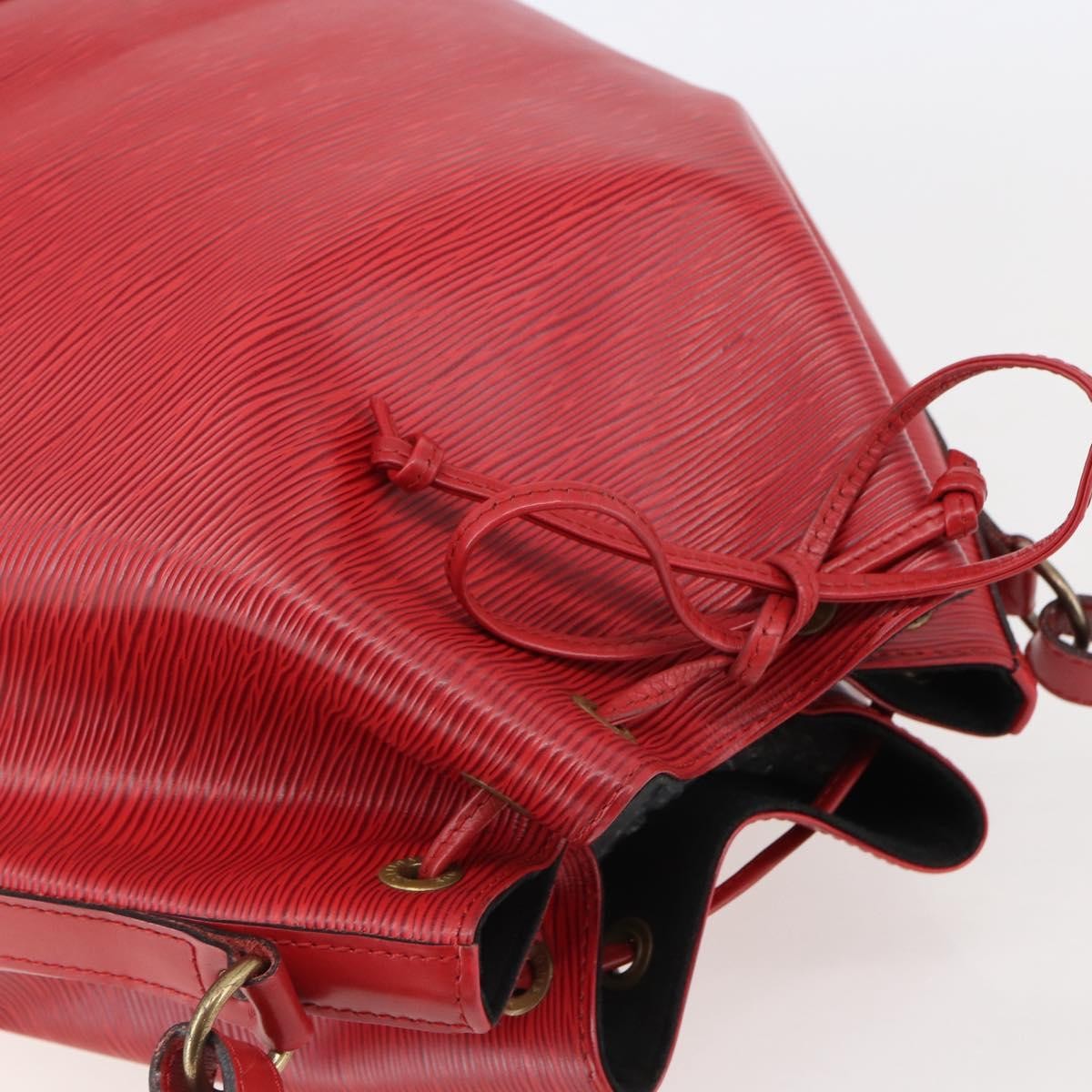 Louis Vuitton Noe Handbag Epi Leather Red Leather Shoulder Bag