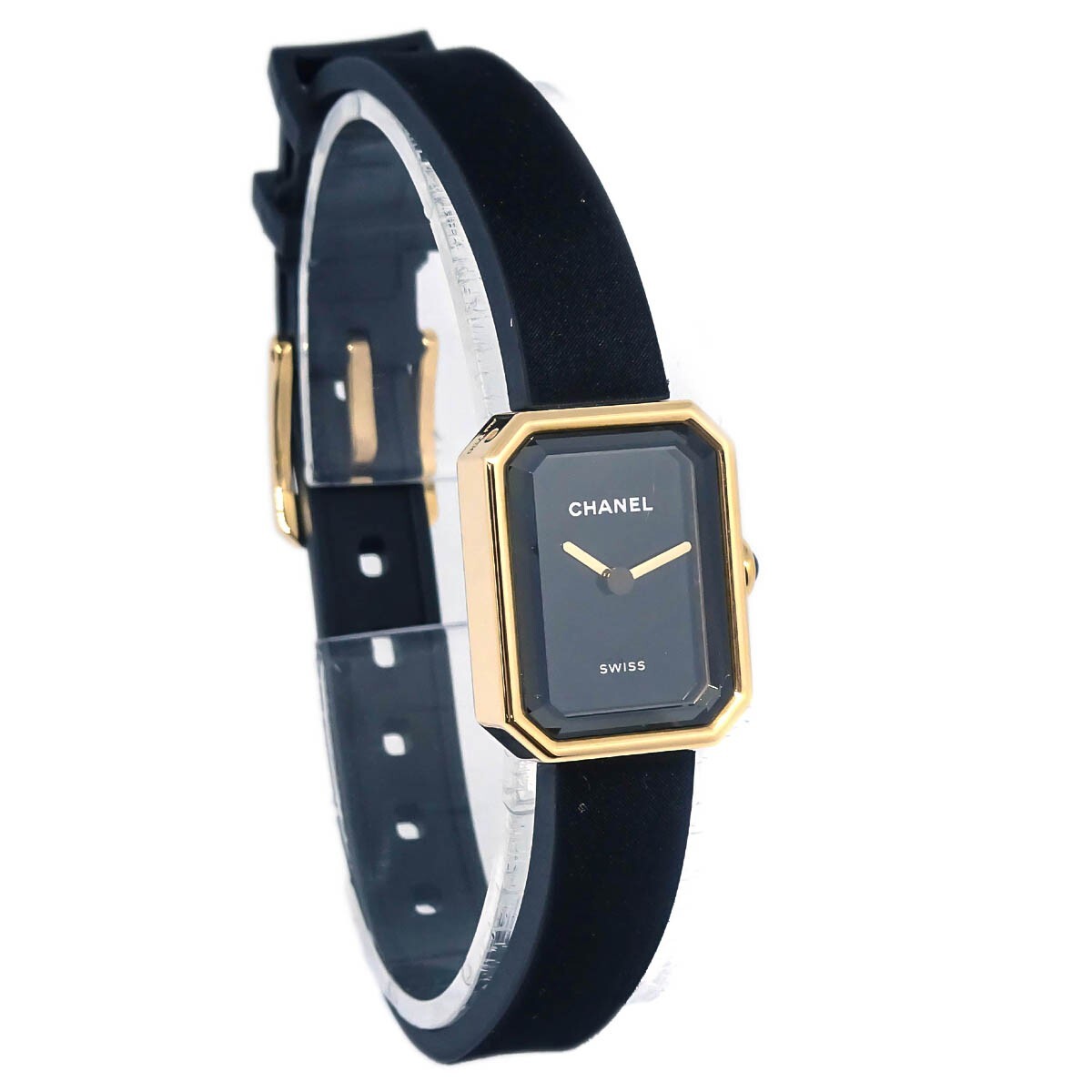 Chanel Premiere Velours Mini Quartz Watch Titanium With Yellow Gold And Velvet Rubber With Diamond Dial Watch