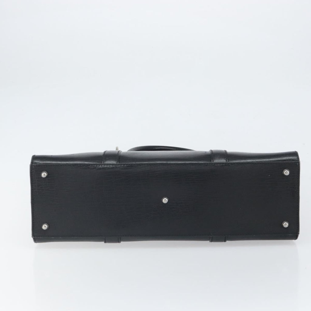 Gucci Vintage Handbag Leather Black Leather Handbag (Pre-Owned)