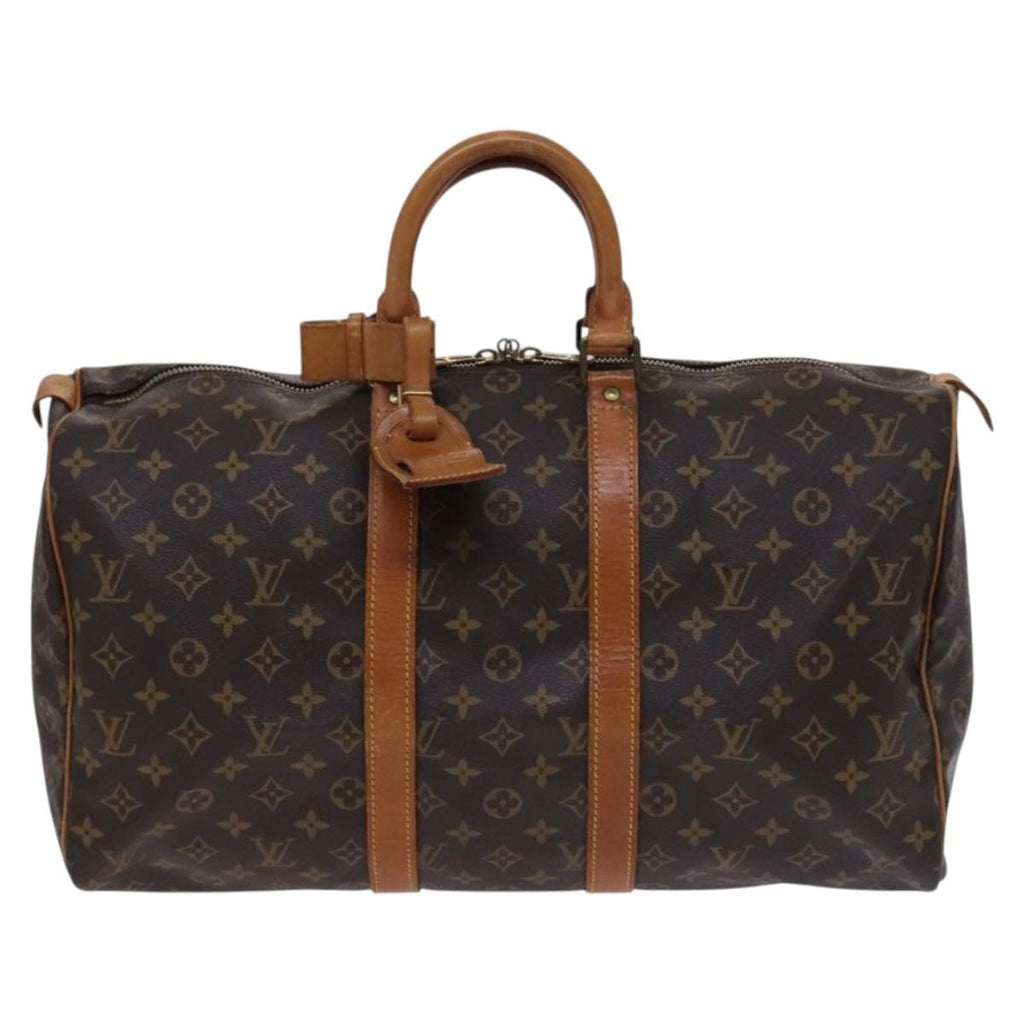 Louis Vuitton Keepall Bag Monogram Canvas Brown Canvas Travel Bag