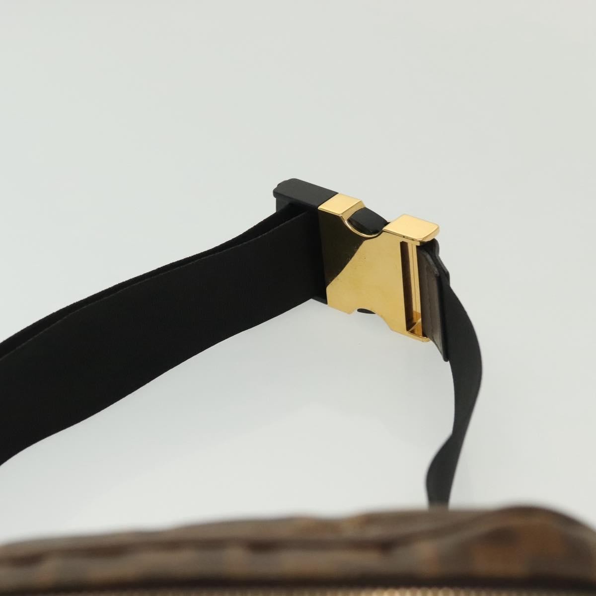 Fendi Mania Logo Waist Bag Zucca Coated Canvas Brown Canvas Clutche & Pouche Bag