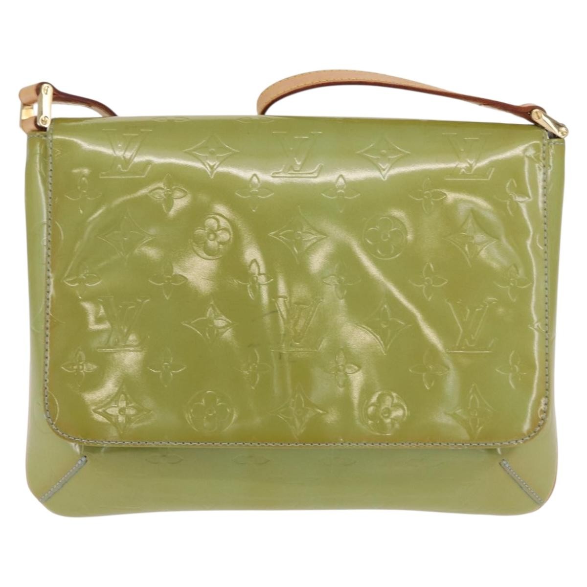 Louis Vuitton Thompson Street Handbag Monogram Vernis Green Patent_Leather Shoulder Bag