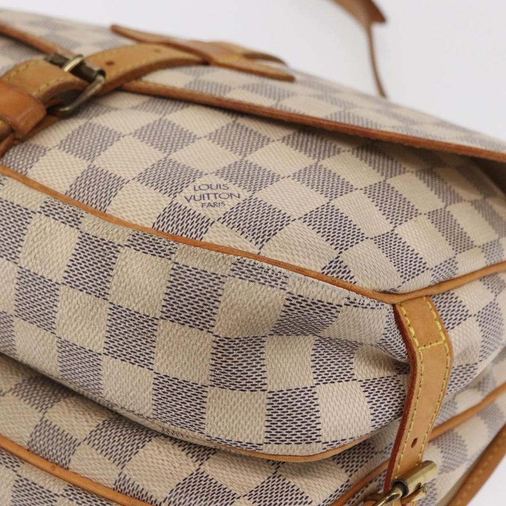 Louis Vuitton Saumur Handbag Damier Beige Canvas Shoulder Bag
