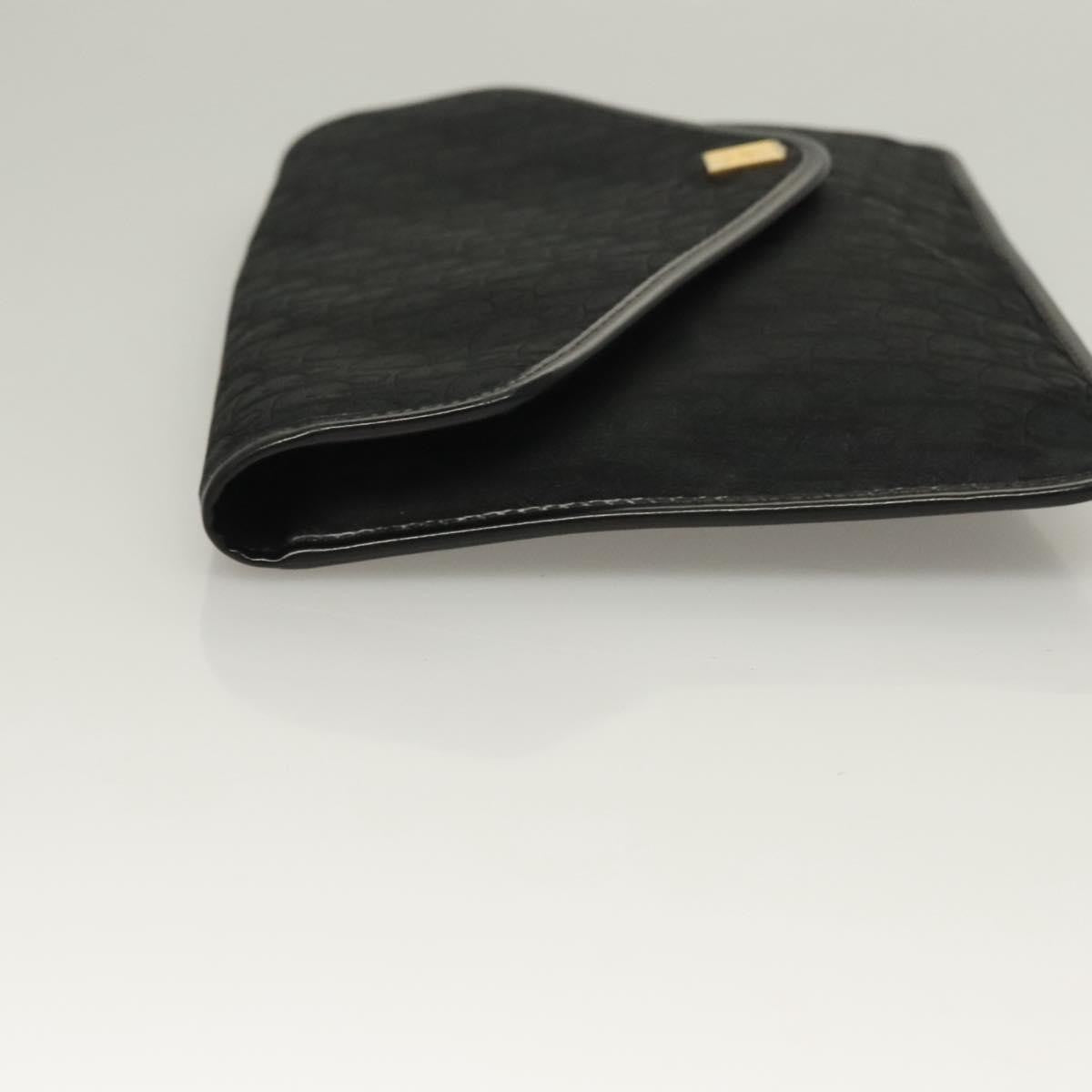 Christian Dior Vintage Trotter Pouch Diorissimo Canvas Black Canvas Clutche & Pouche Bag (Pre-Owned)