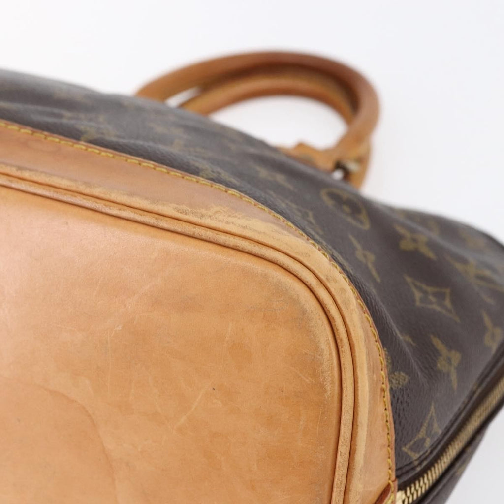 Louis Vuitton Vintage Alma Handbag Monogram Canvas Brown Canvas Handbag