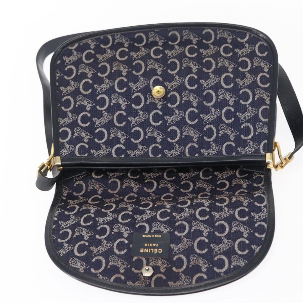 Celine C Sulky Shoulder Bag Canvas Navy Canvas Shoulder Bag Bag