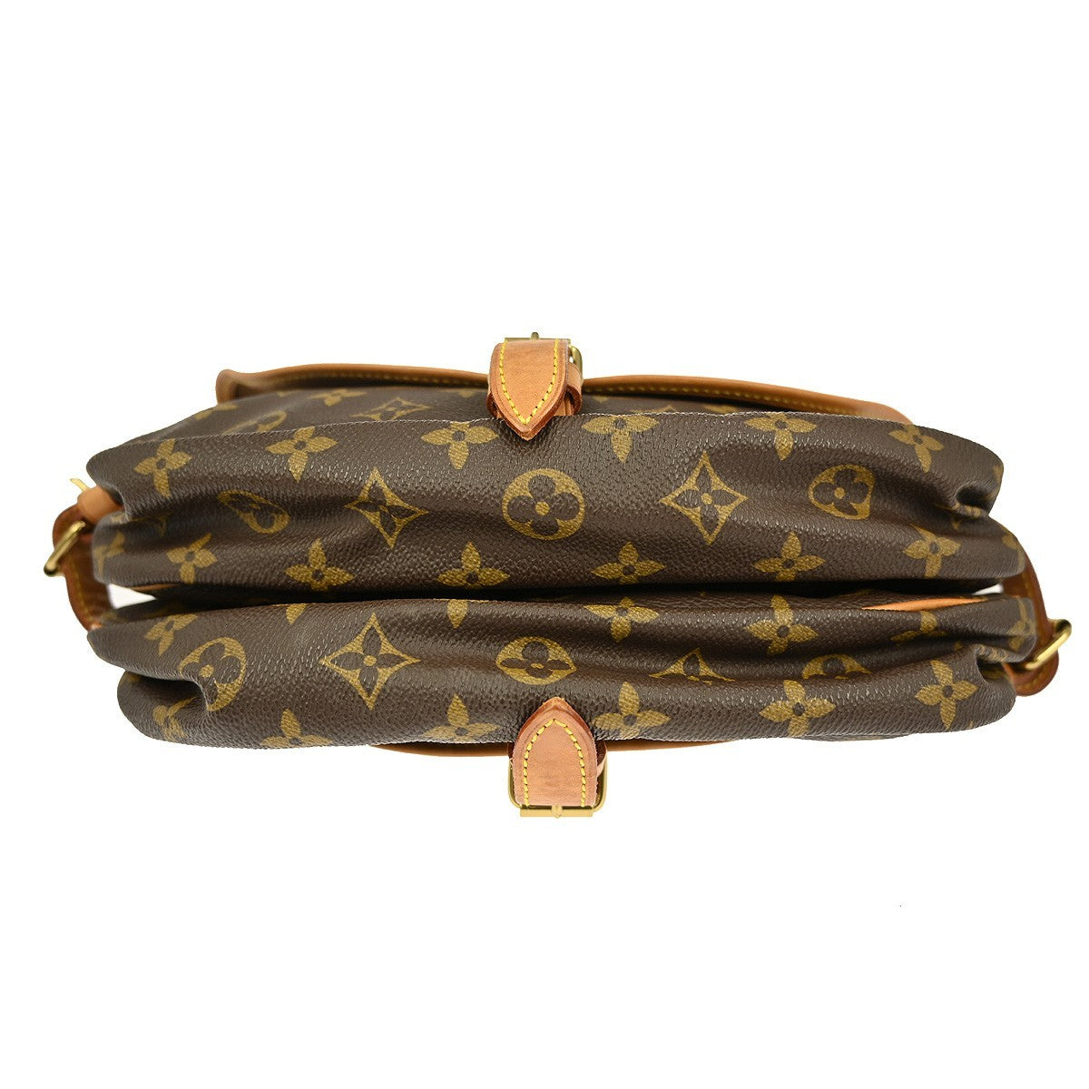 Louis Vuitton Saumur Handbag Monogram Canvas Brown Canvas Shoulder Bag