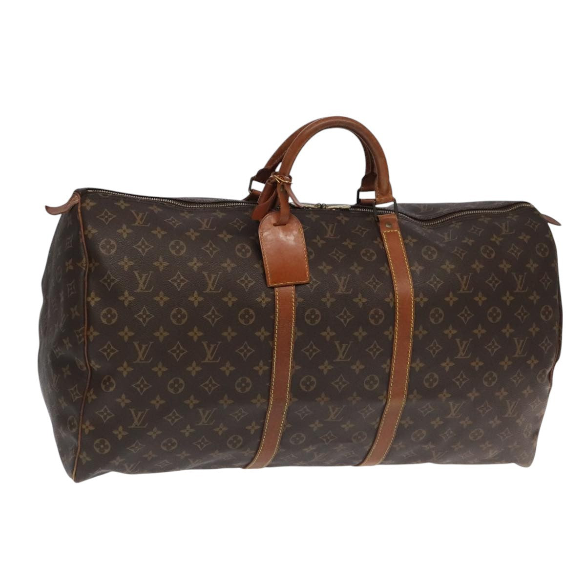 Louis Vuitton Keepall Bag Monogram Canvas Brown Canvas Travel Bag
