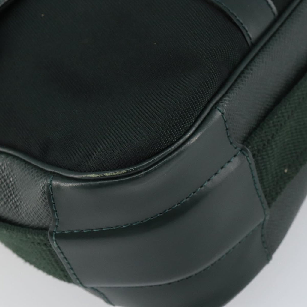 Louis Vuitton Dersou Bag Taiga Leather And Canvas Green Leather Shoulder Bag