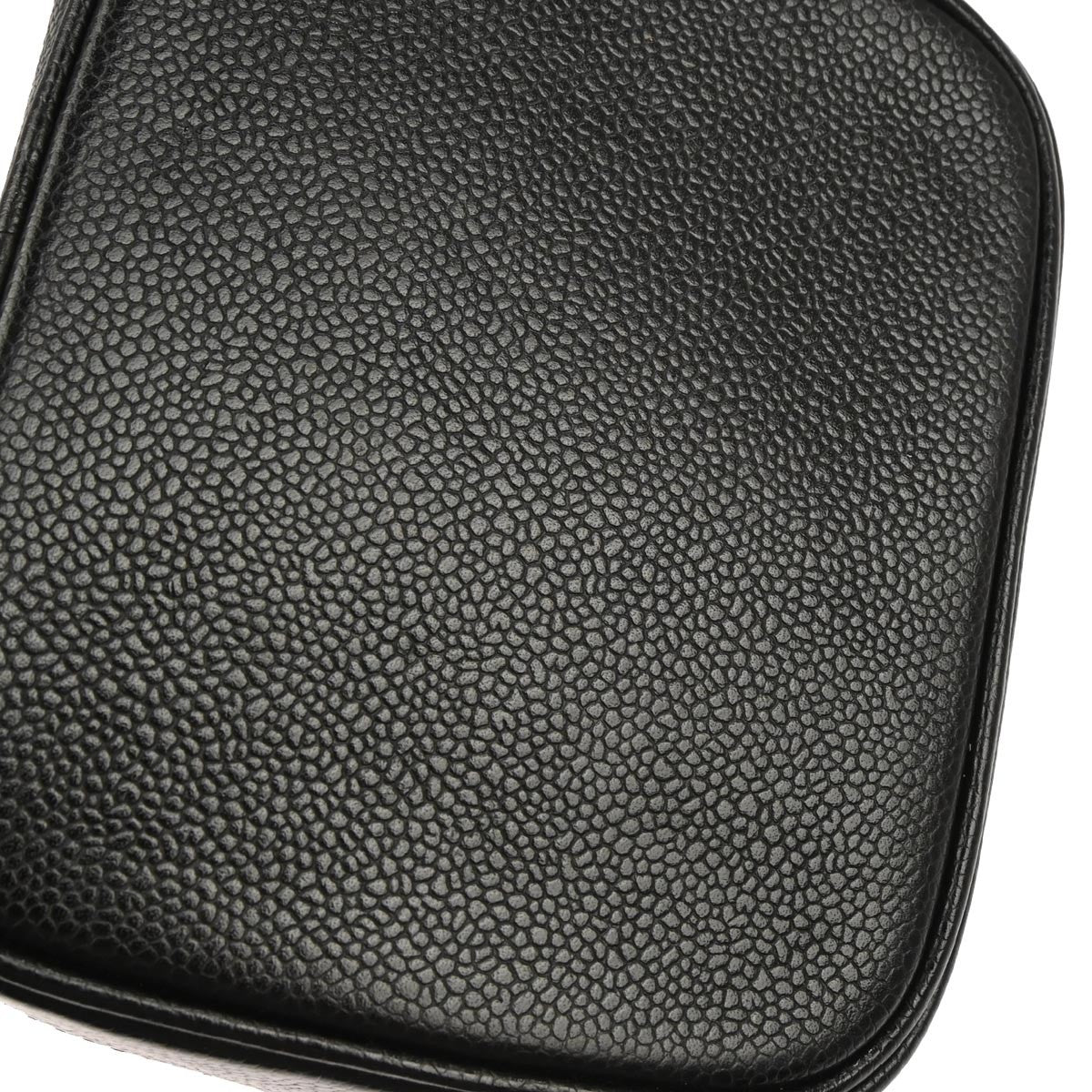 Chanel Vintage Timeless Cosmetic Case Caviar Black Leather Handbag
