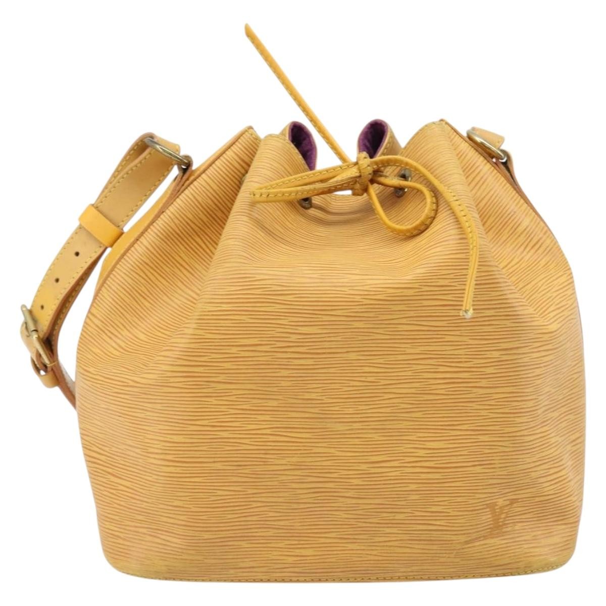Louis Vuitton Petit Noe Nm Handbag Epi Leather Yellow Leather Shoulder Bag
