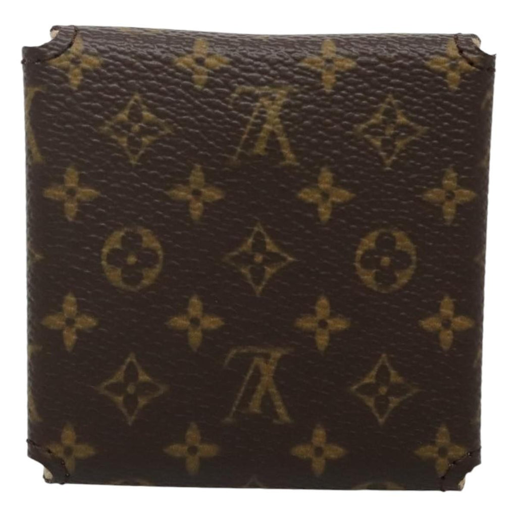 Louis Vuitton Case Jewelry Box Canvas Brown Canvas Wallets Accessory