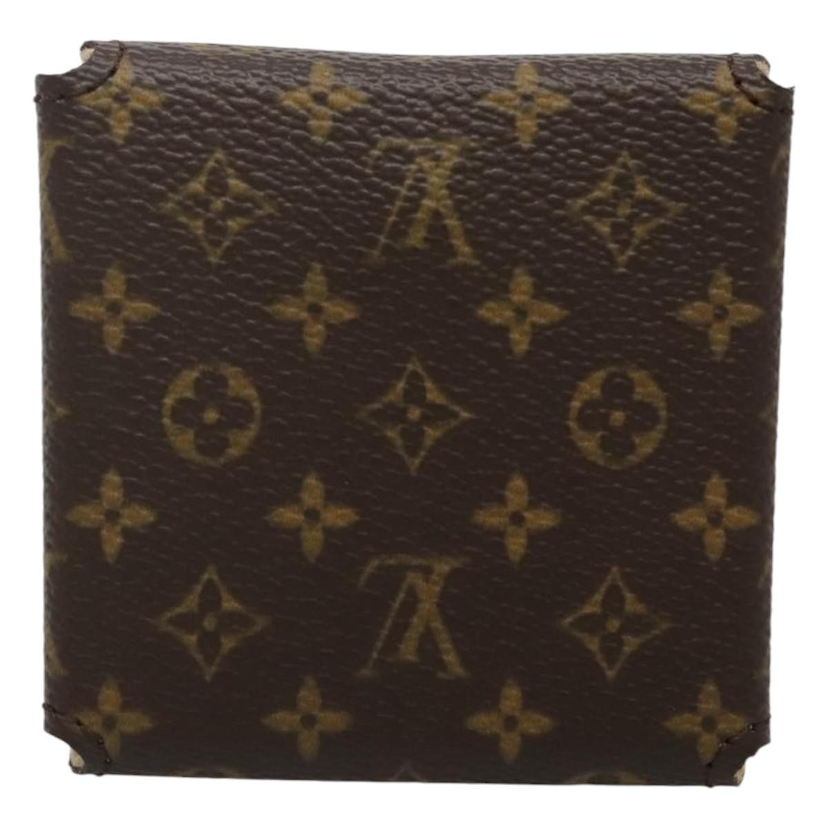 Louis Vuitton Case Jewelry Box Canvas Brown Canvas Wallets Accessory