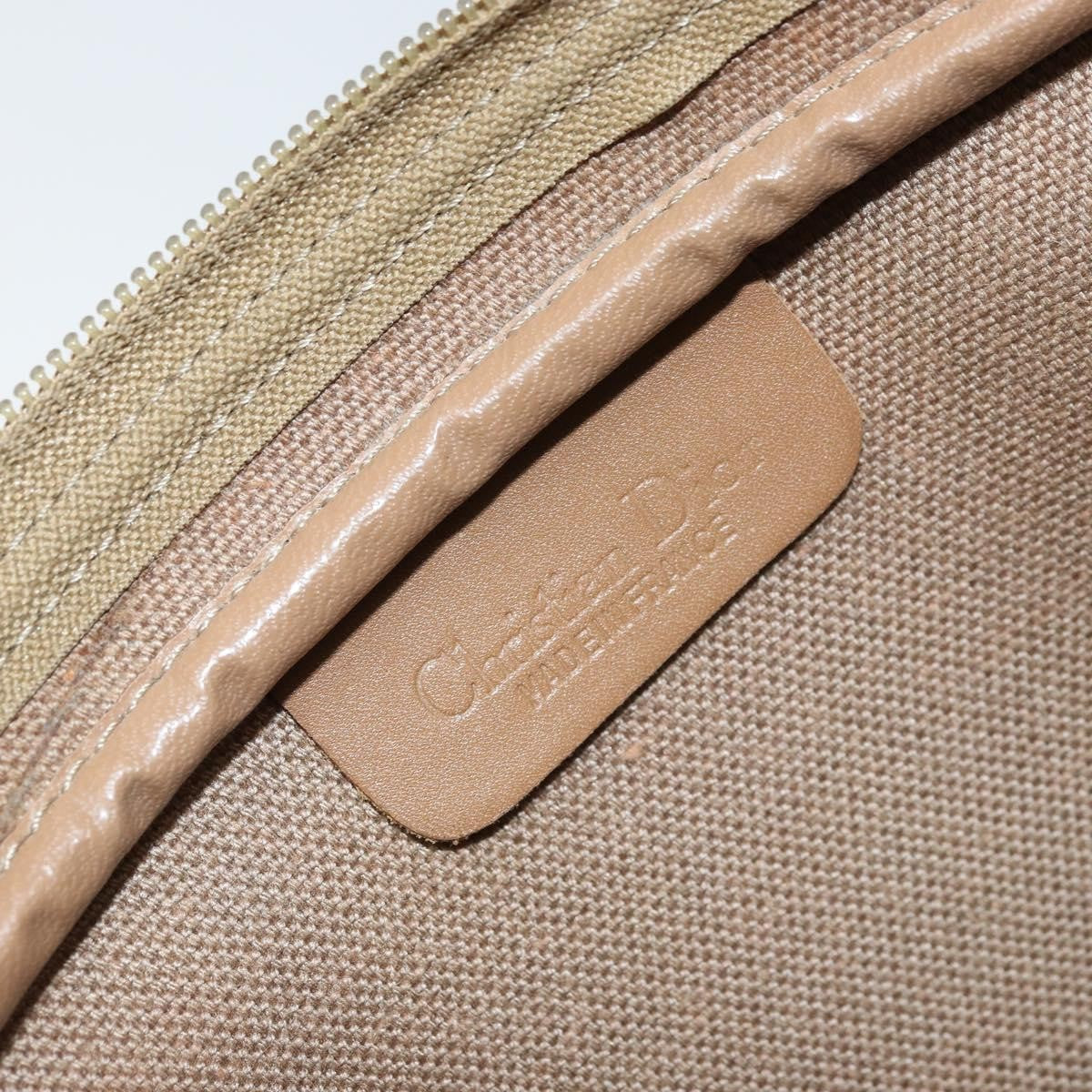 Christian Dior Vintage Honeycomb Shoulder Bag Canvas And Leather Beige Canvas Shoulder Bag Bag (Pre-Owned)