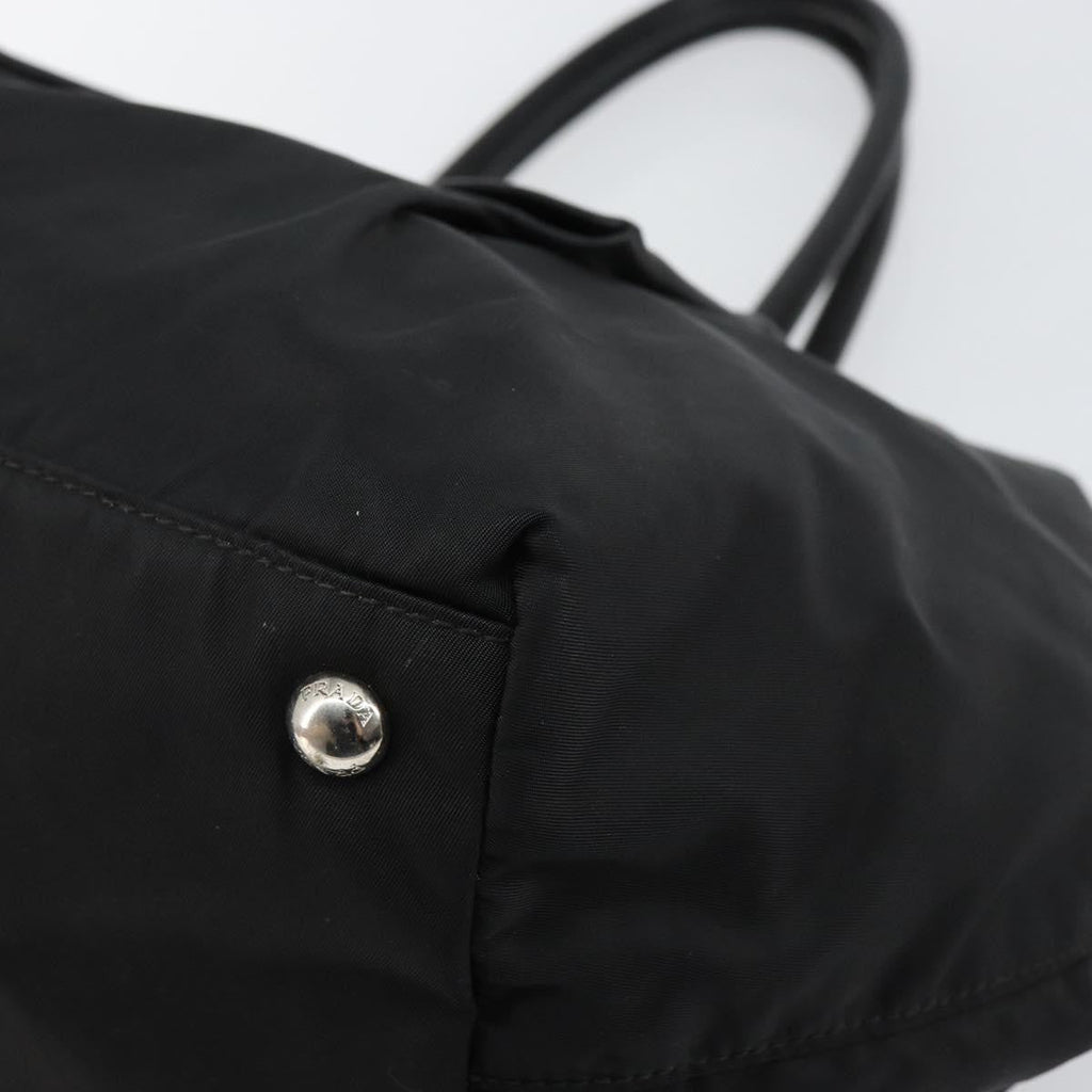 Prada Bow Tote Tessuto With Leather Black Nylon Tote Bag Bag
