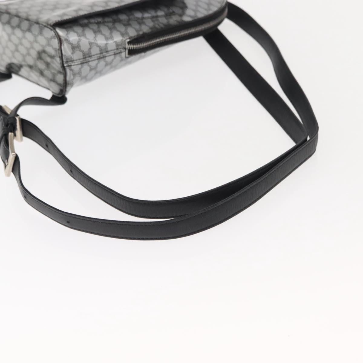 Celine Vintage Macadam Backpack Canvas And Leather Silver Pvc Backpack Bag