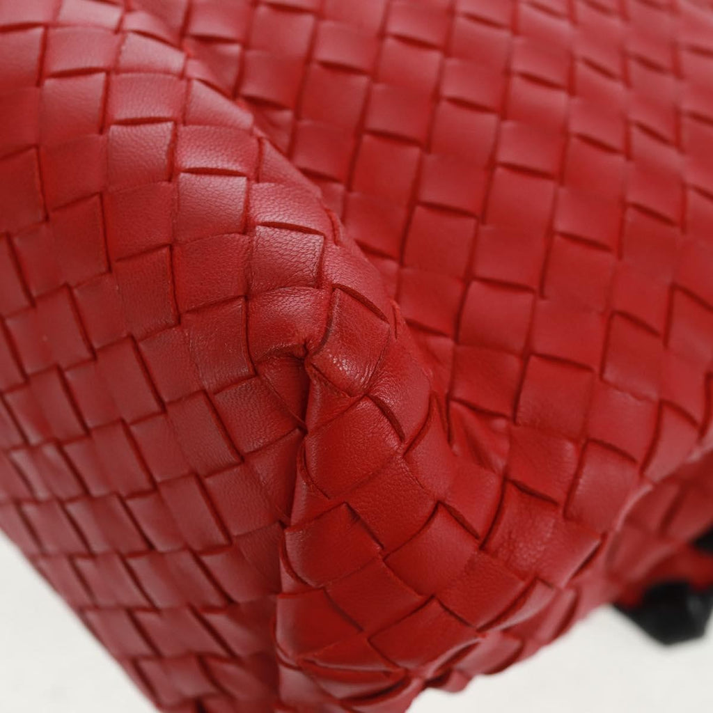 Bottega Veneta Glass Shoulder Bag Intrecciato Nappa With Snakeskin Red Leather Shoulder Bag Bag