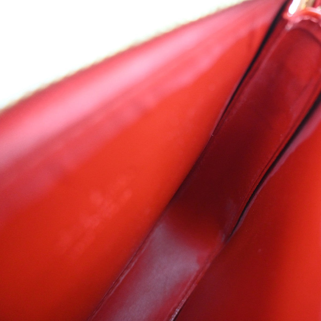 Louis Vuitton Mott Handbag Monogram Vernis Red Patent_Leather Clutche & Pouche Bag