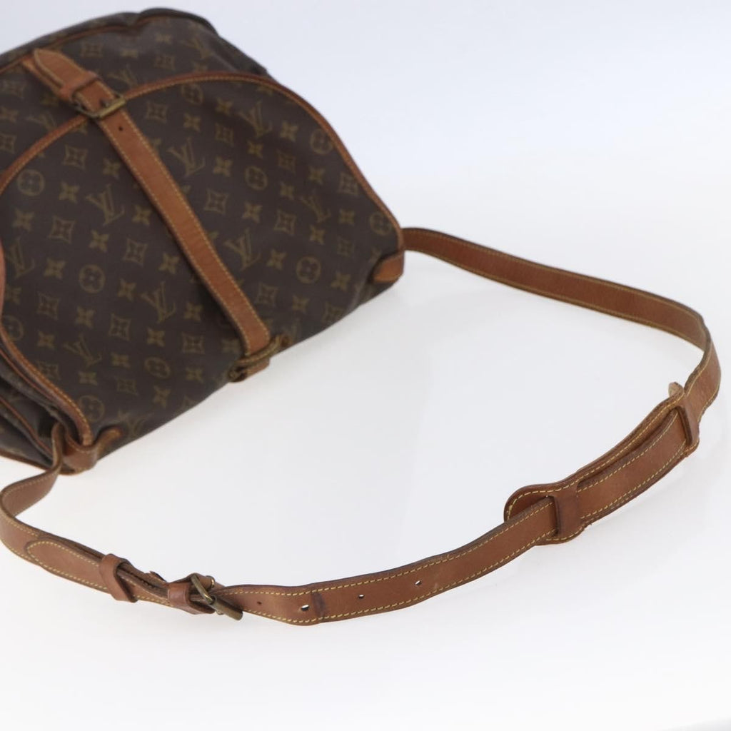Louis Vuitton Saumur Handbag Monogram Canvas Brown Canvas Shoulder Bag
