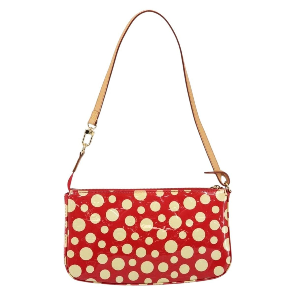 Louis Vuitton Pochette Accessoires Yayoi Kusama Painted Dots Monogram Vernis Red Patent_Leather Clutche & Pouche Bag