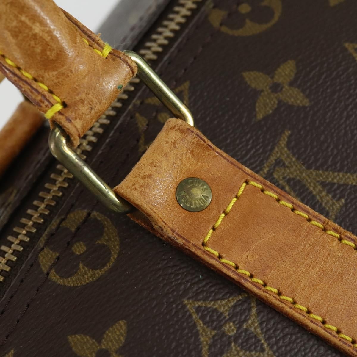 Louis Vuitton Keepall Bag Monogram Canvas Brown Canvas Travel Bag