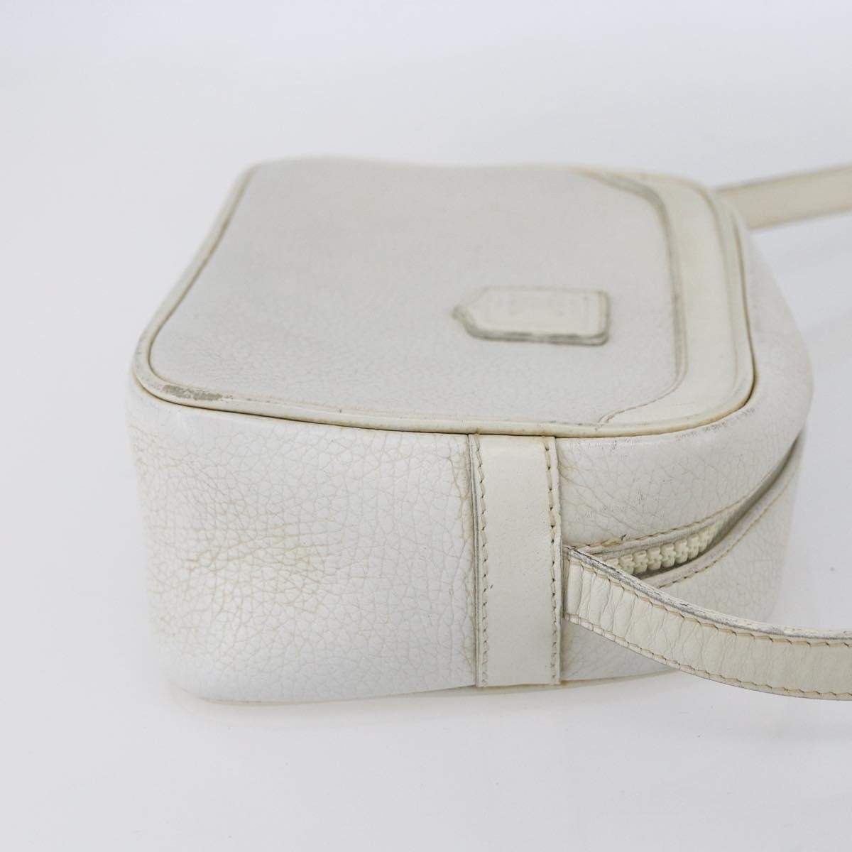 Celine Vintage Shoulder Bag Leather White Leather Shoulder Bag Bag