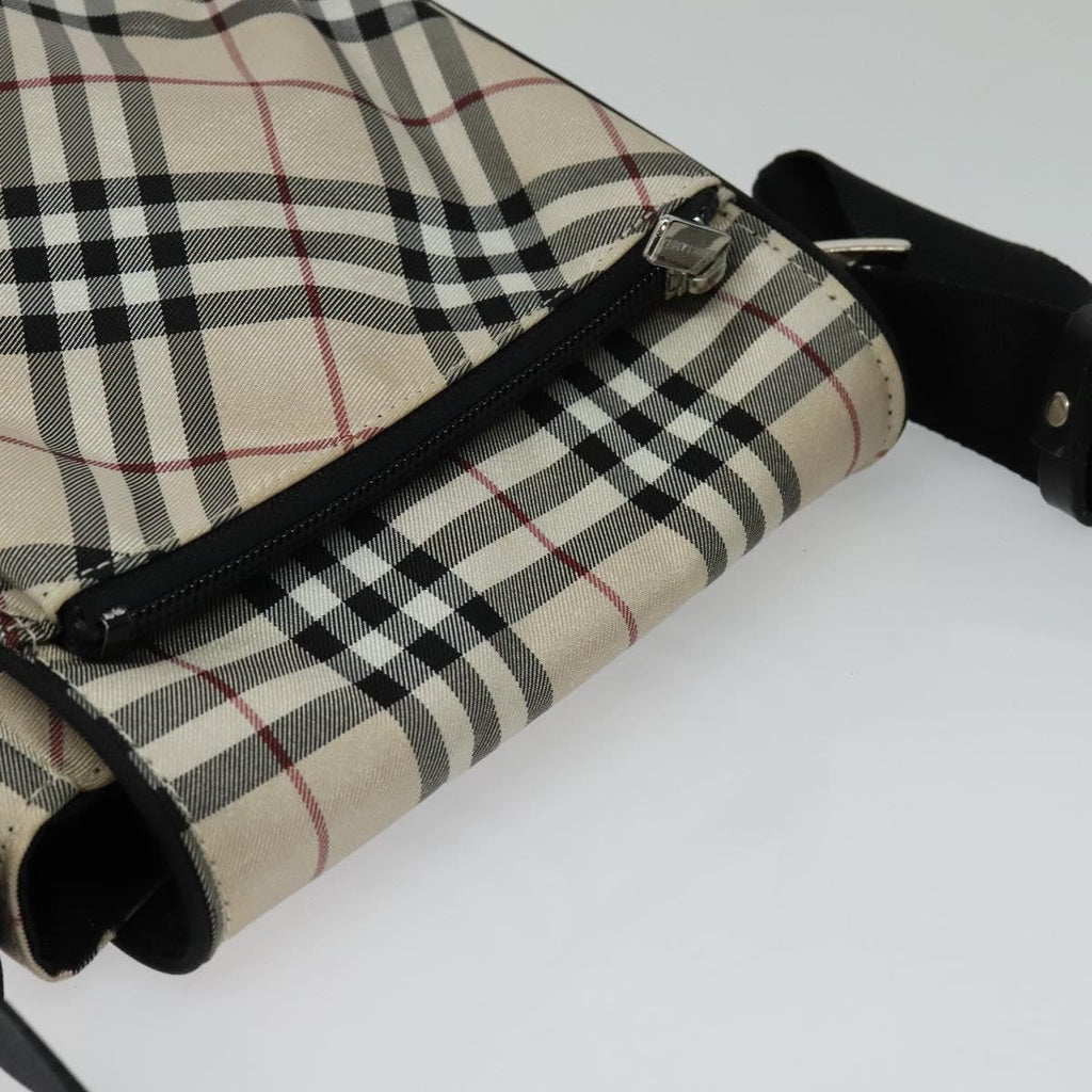 Burberry Nova Check Blue Label Nylon Beige Nylon Shoulder Bag