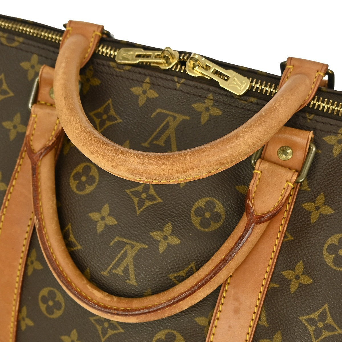 Louis Vuitton Keepall Bag Monogram Canvas Brown Canvas Travel Bag