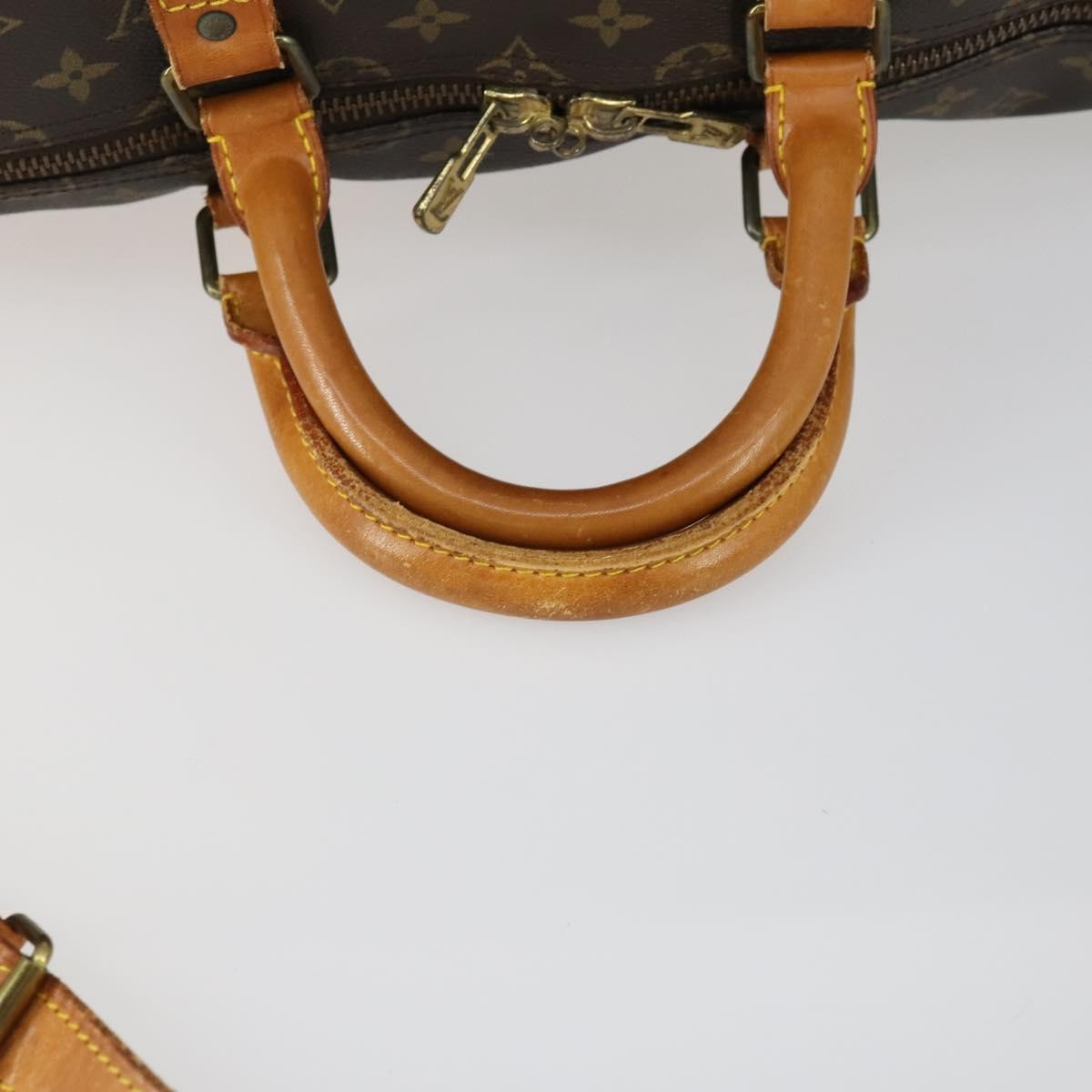 Louis Vuitton Keepall Bandouliere Bag Monogram Canvas Brown Canvas Travel Bag