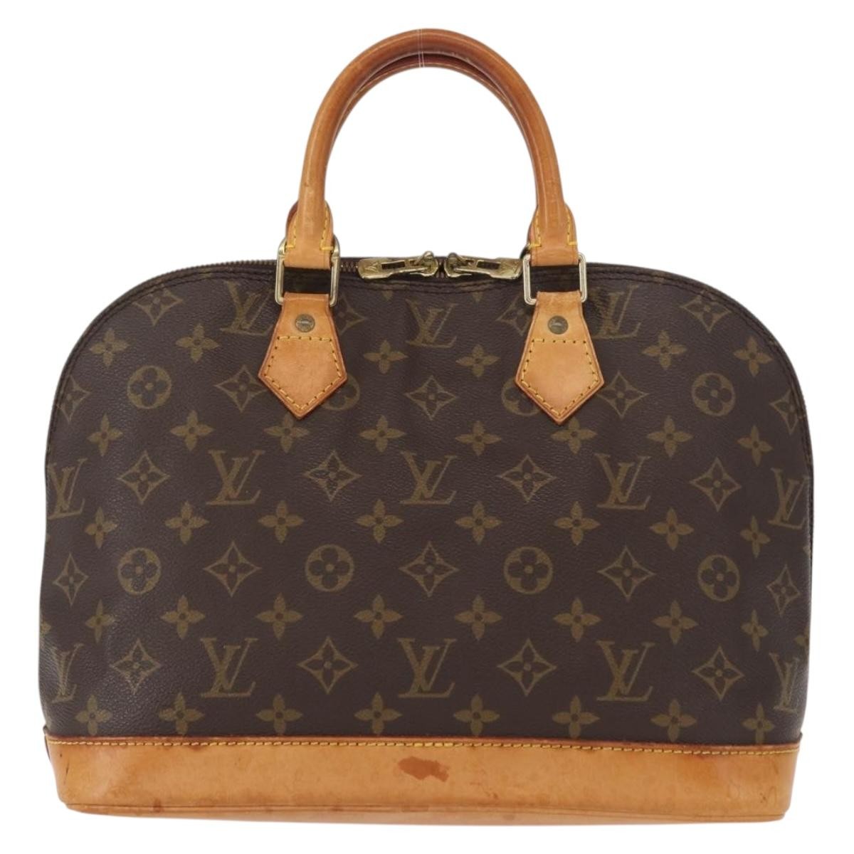 Louis Vuitton Alma Handbag Monogram Canvas Brown Canvas Handbag