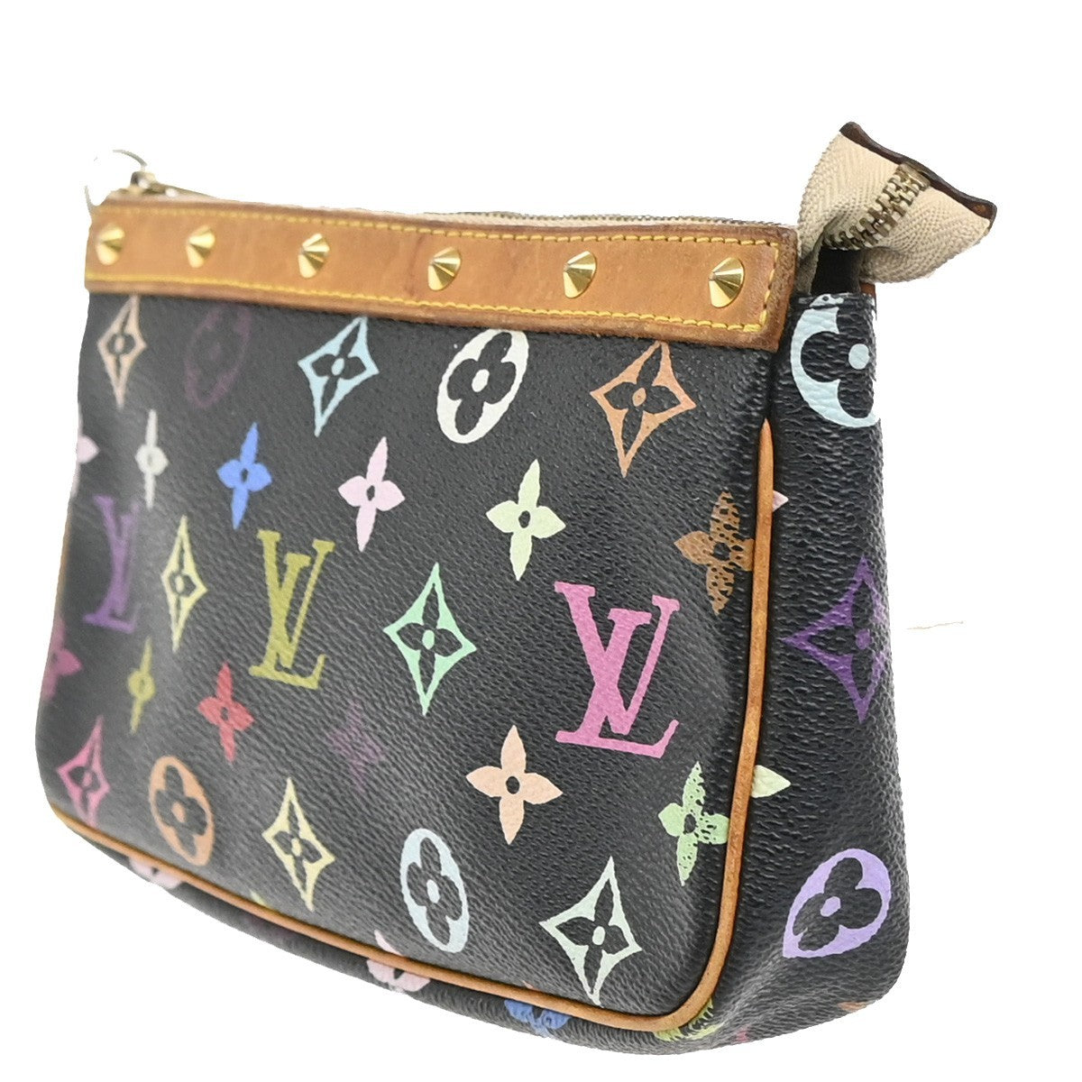Louis Vuitton Pochette Accessoires Monogram Multicolor Multicolour Leather Clutche & Pouche Bag