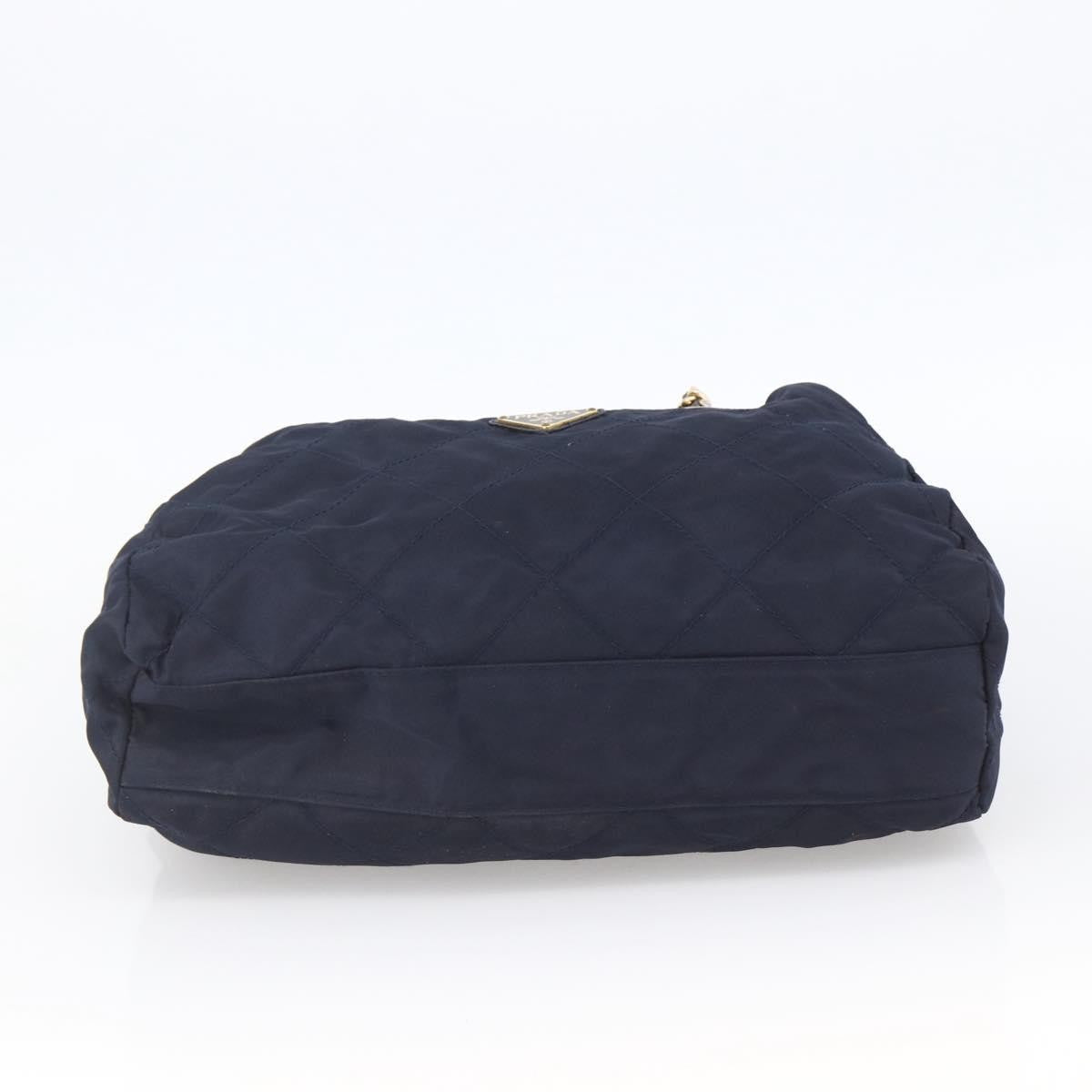 Prada Re-Edition 1995 Chain Tote Quilted Re-Nylon Navy Nylon Shoulder Bag Bag
