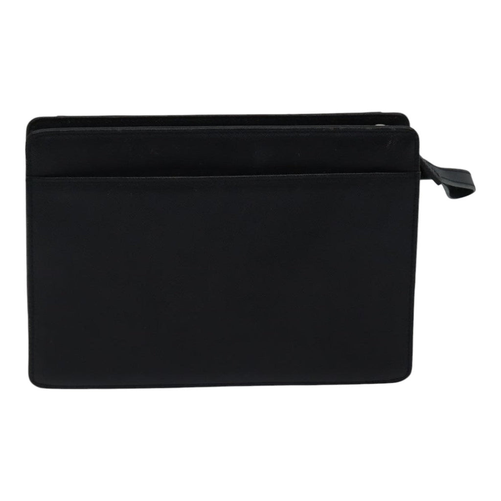 Burberry Vintage Pouch Leather Black Leather Clutche & Pouche Bag