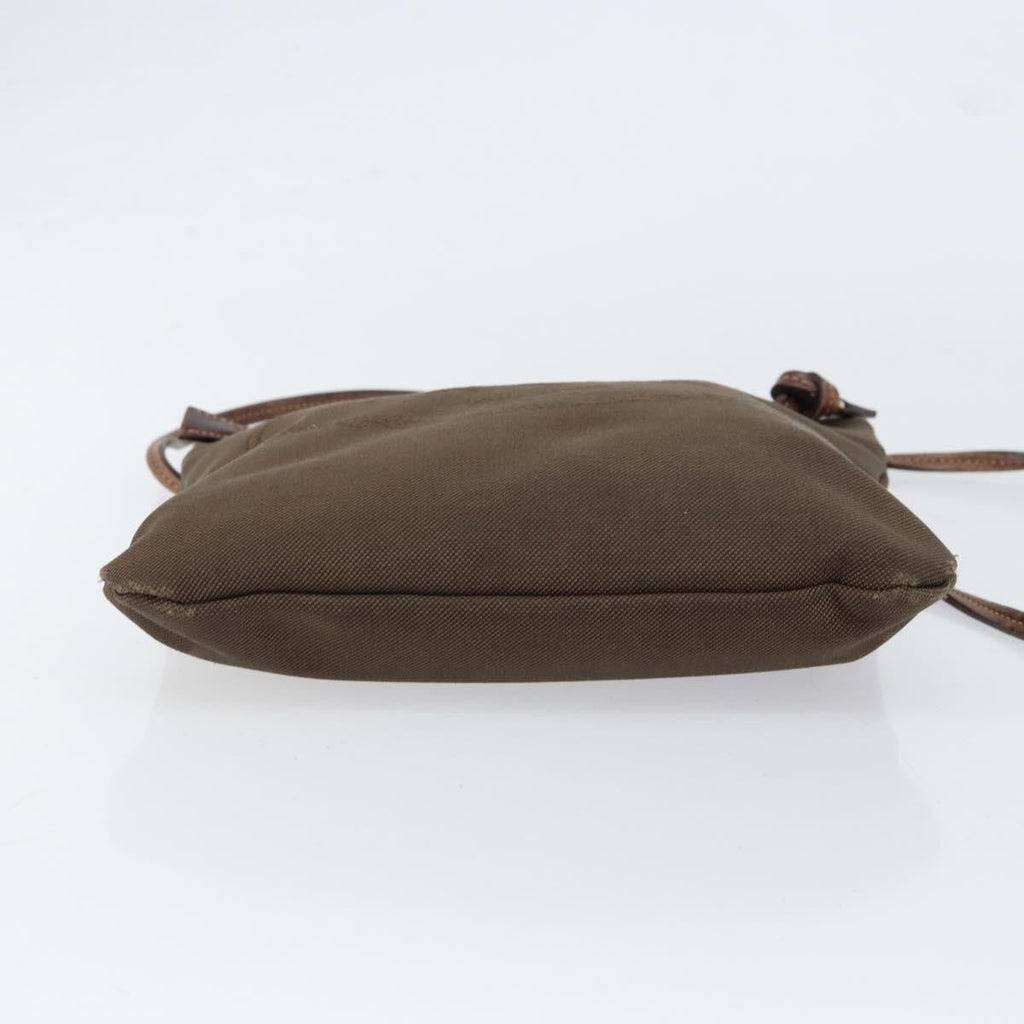 Prada Logo Flat Messenger Canvas Brown Canvas Shoulder Bag Bag