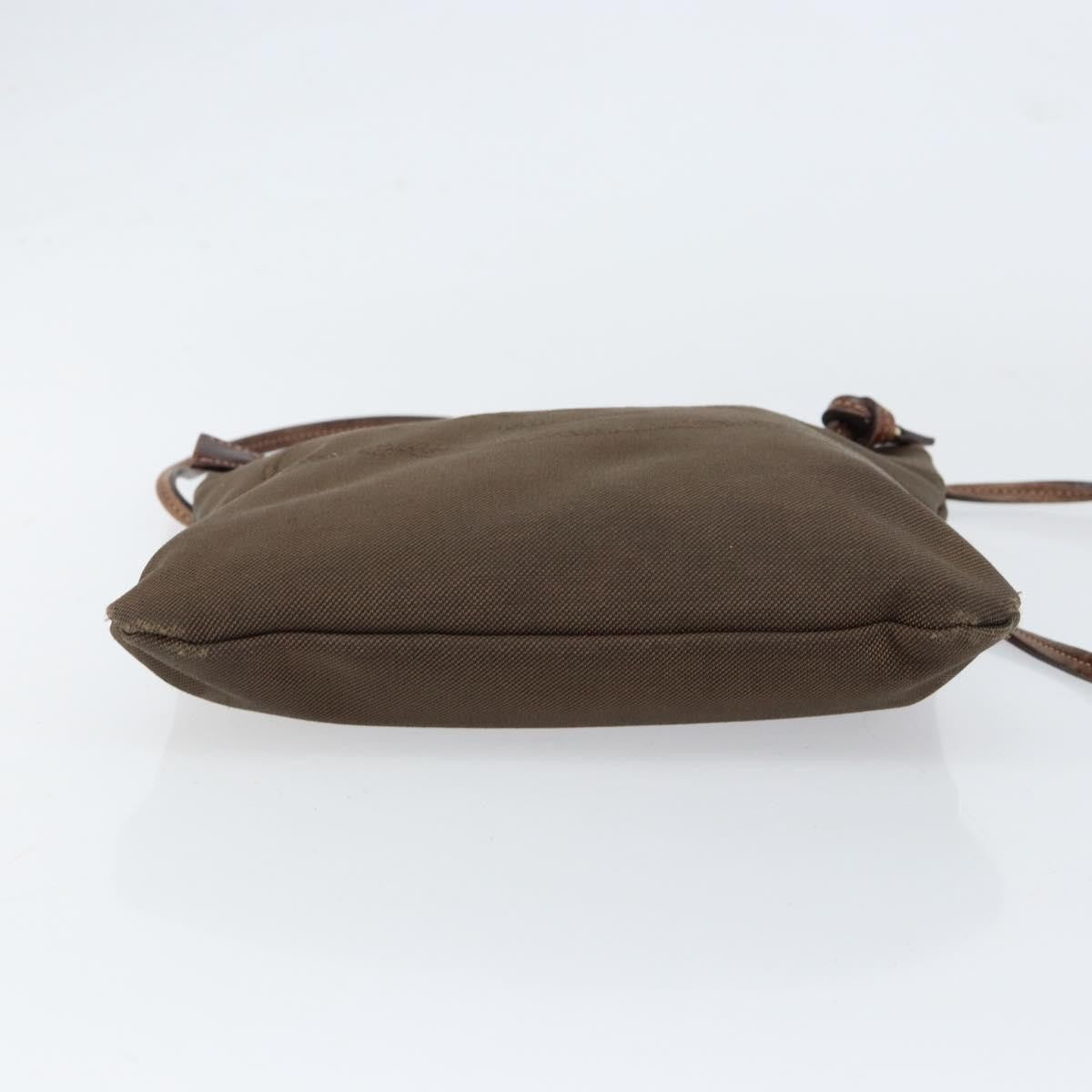 Prada Logo Flat Messenger Canvas Brown Canvas Shoulder Bag Bag