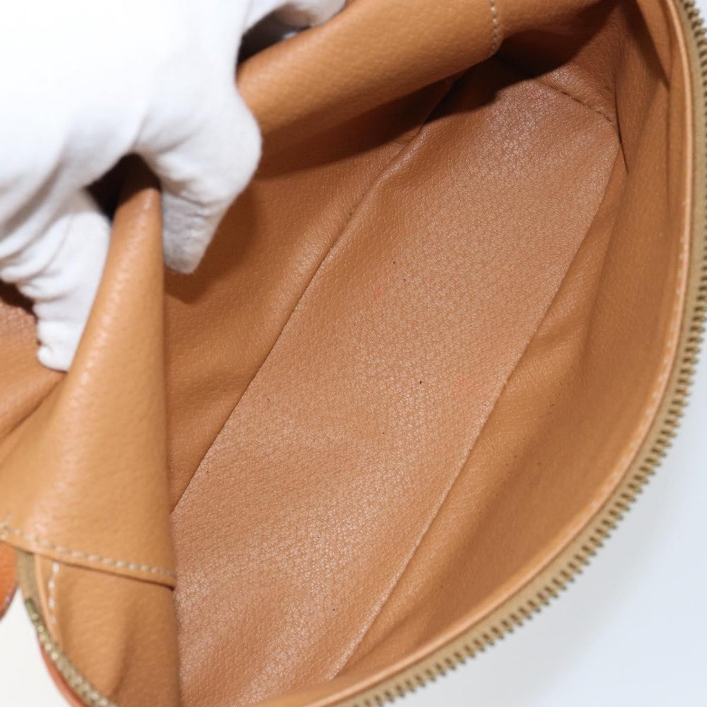 Celine Macadam Vanity Bag Canvas Brown Canvas Clutche & Pouche Bag