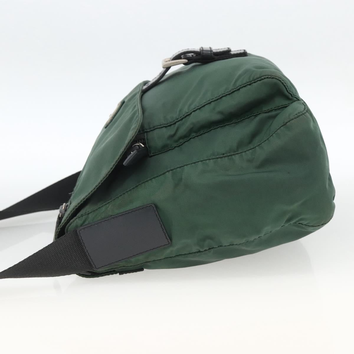 Prada Buckle Messenger Bag Tessuto Green Nylon Shoulder Bag Bag