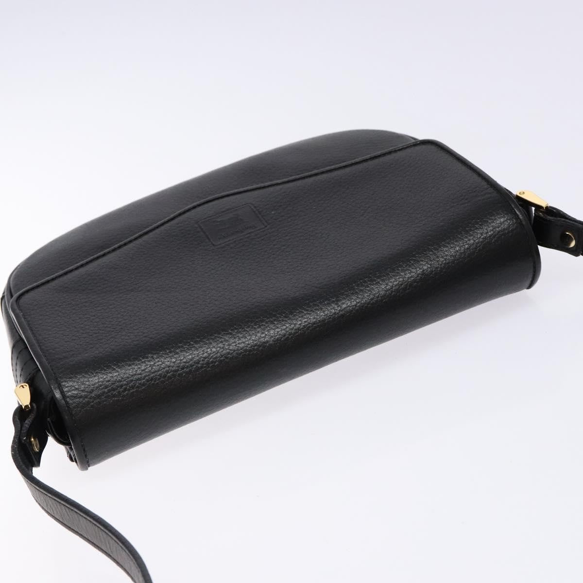 Burberry Flap Shoulder Bag Leather Black Leather Shoulder Bag