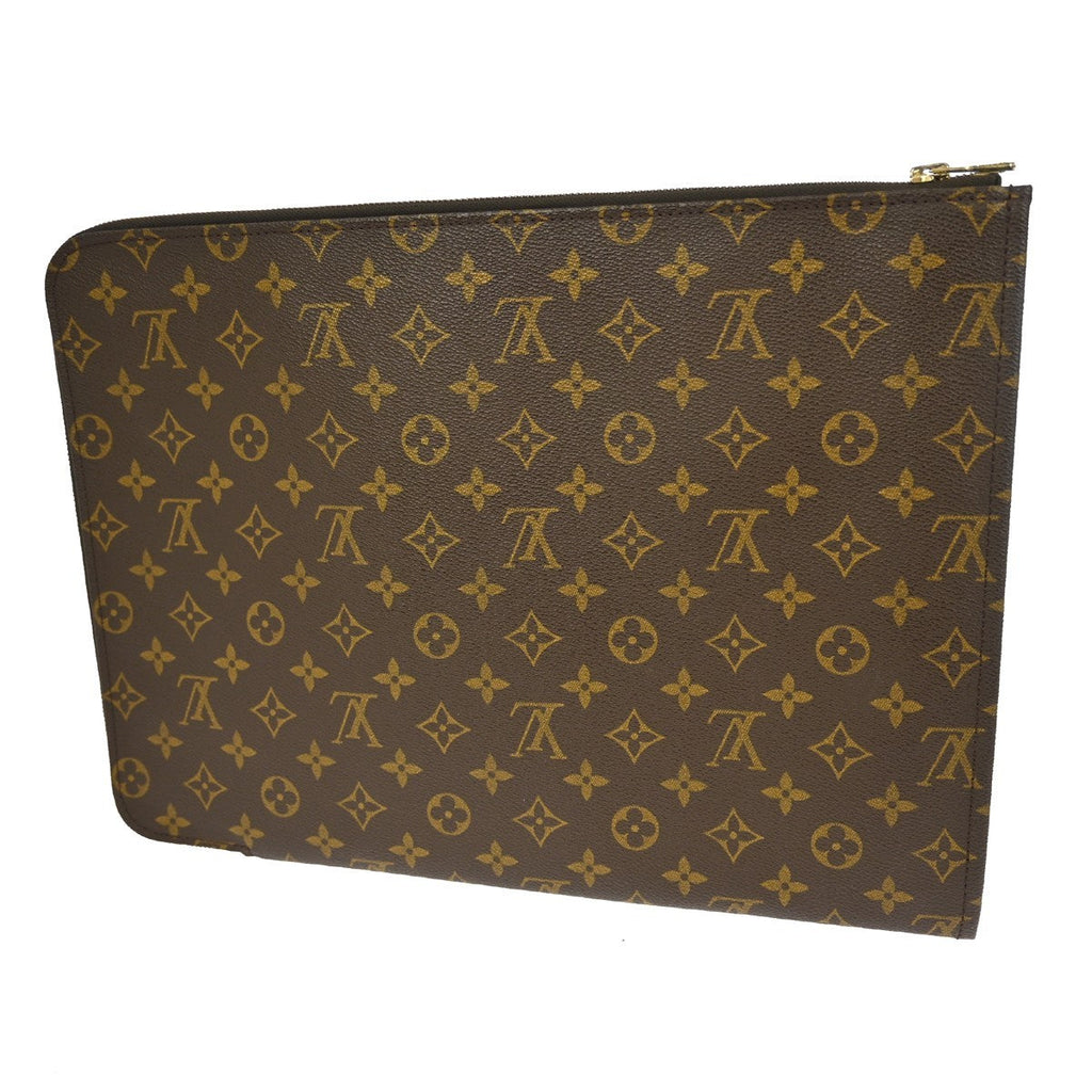 Louis Vuitton Poche Documents Monogram Canvas Brown Canvas Clutche & Pouche Bag