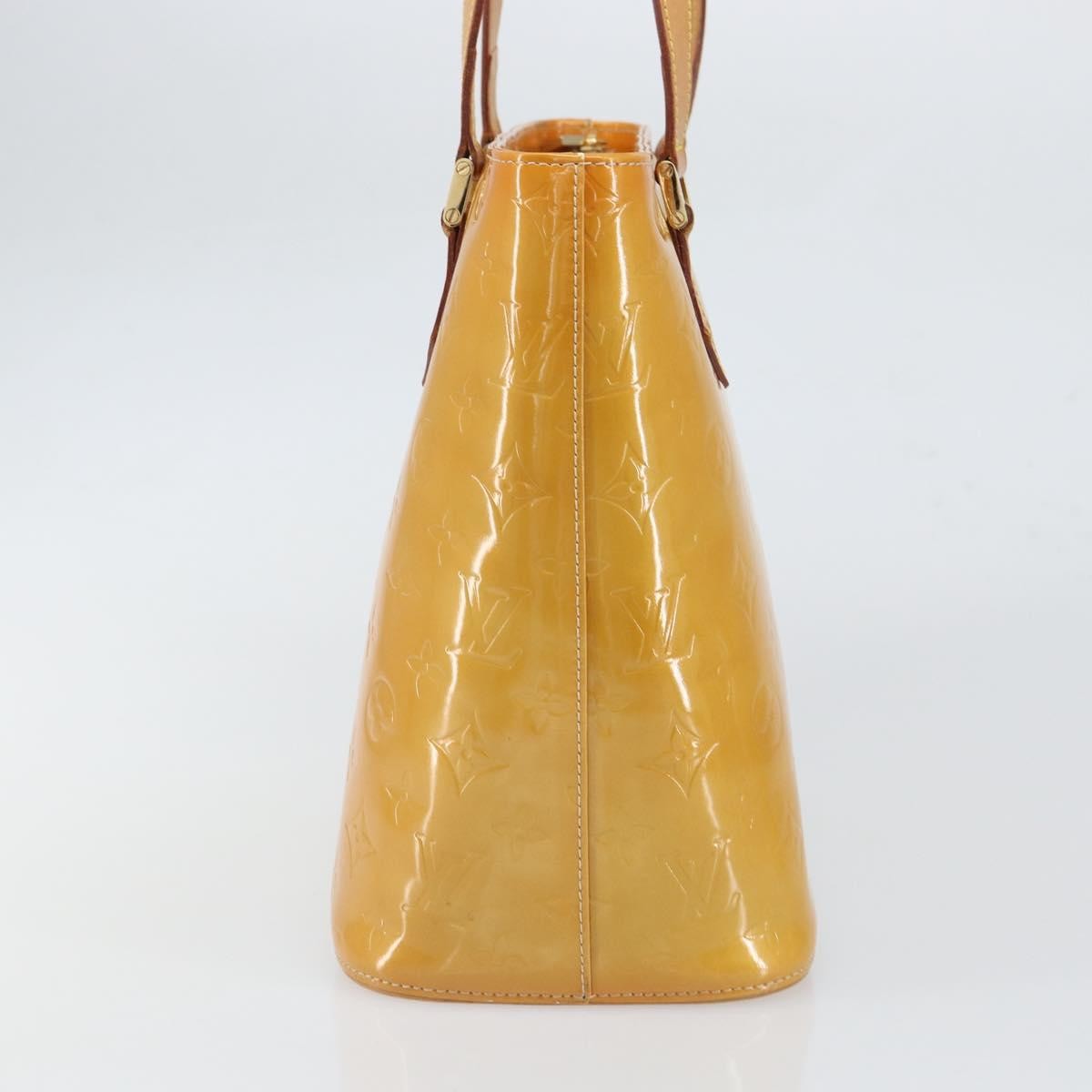 Louis Vuitton Houston Handbag Monogram Vernis Beige Patent_Leather Handbag