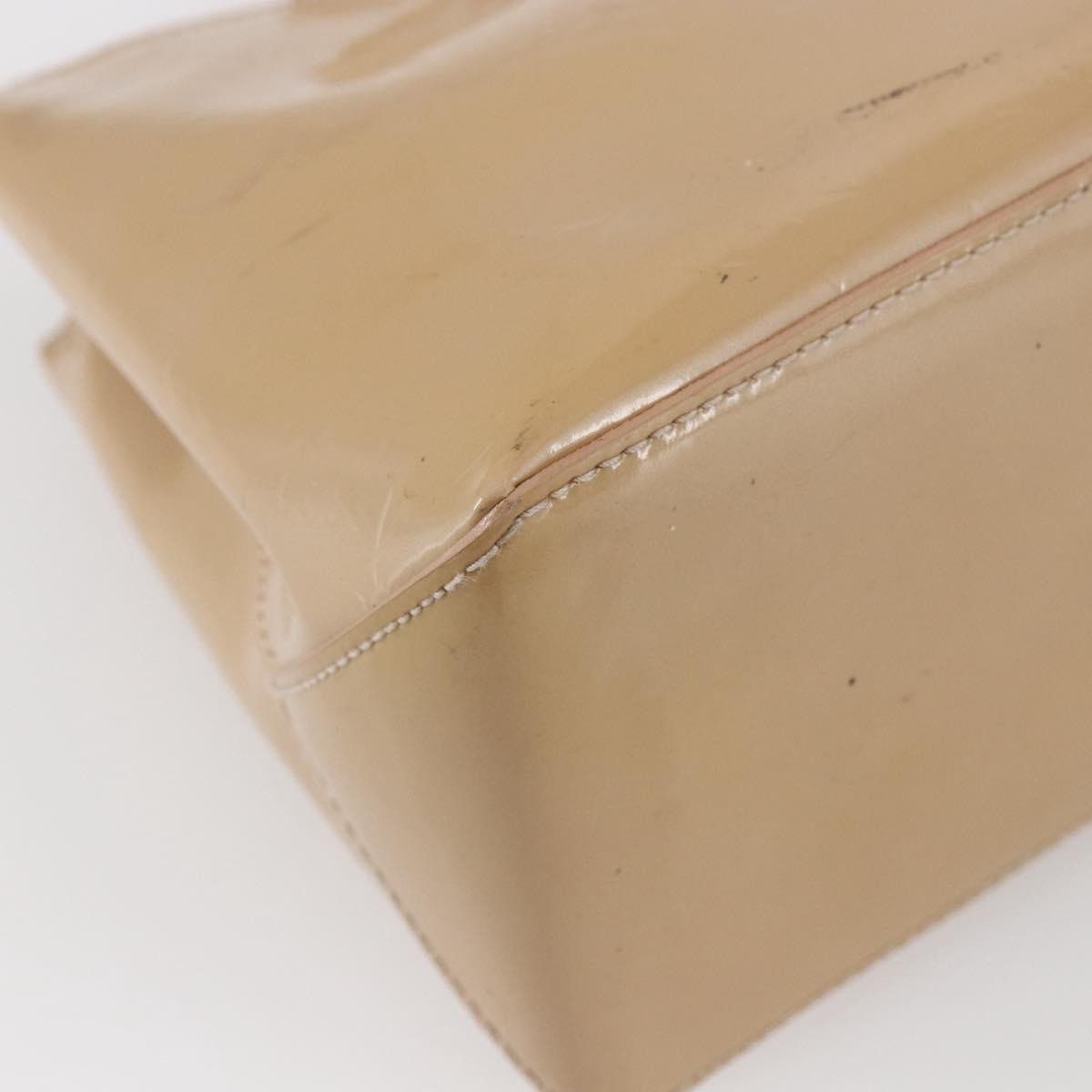 Louis Vuitton Wilshire Handbag Monogram Vernis Beige Patent_Leather Handbag
