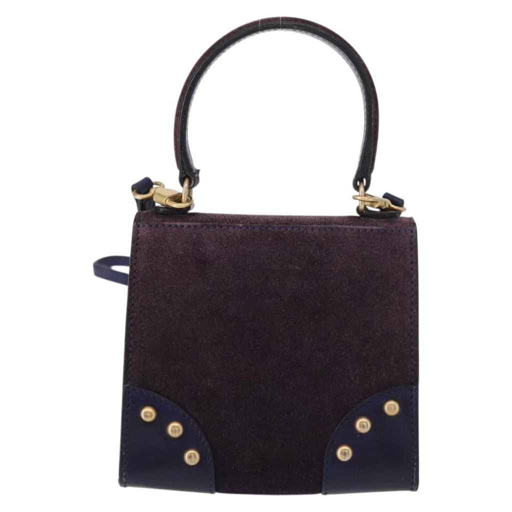 Celine Handbag Suede Purple Suede Handbag