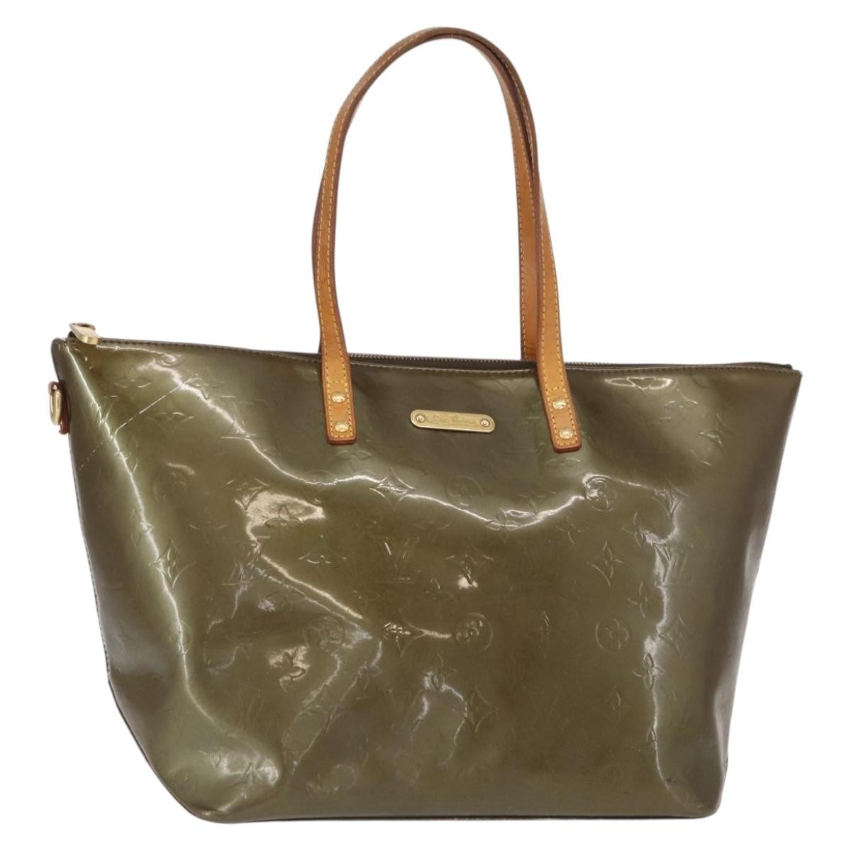 Louis Vuitton Bellevue Handbag Monogram Vernis Brown Patent_Leather Tote Bag
