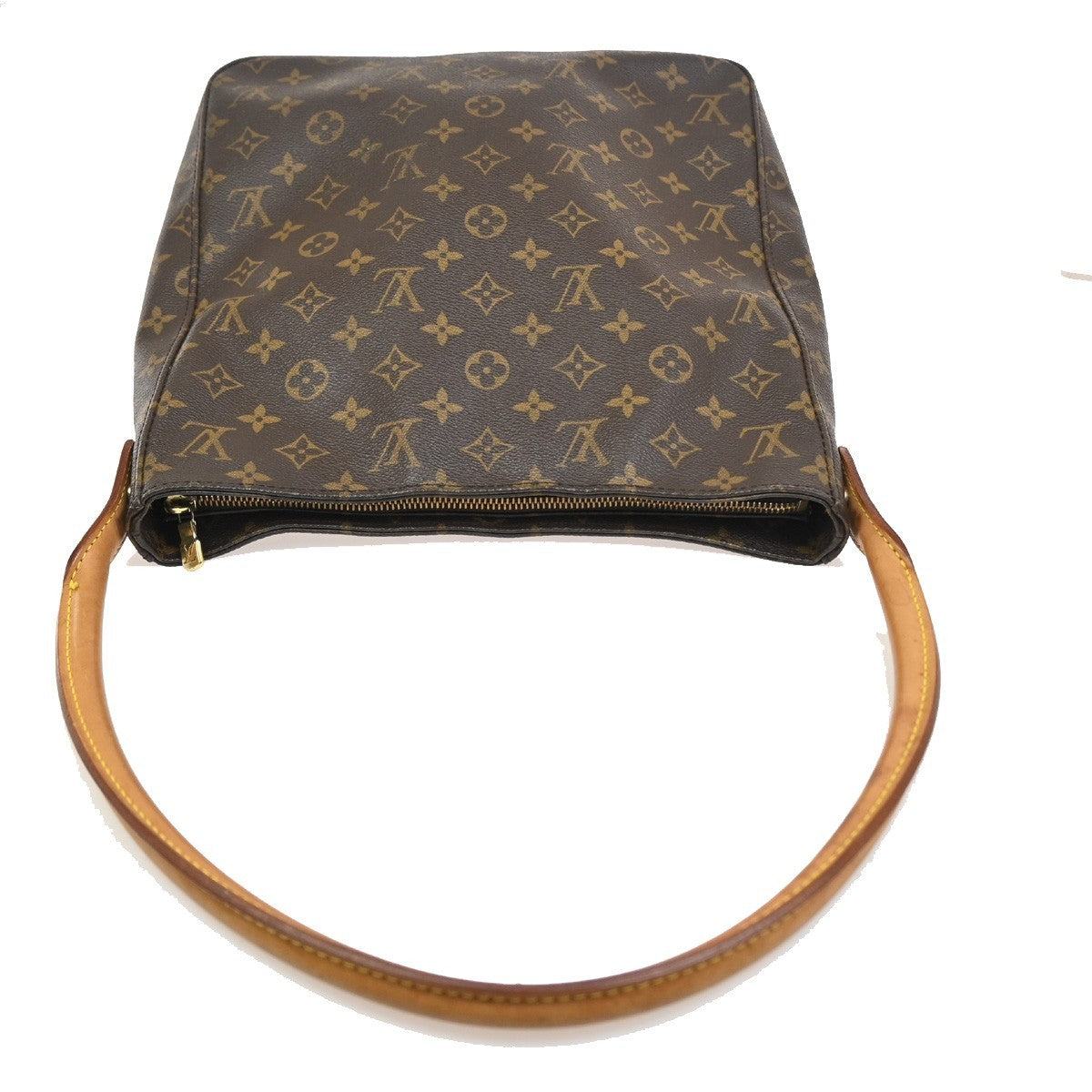 Louis Vuitton Monogram Looping Handbag Monogram Canvas Brown Canvas Shoulder Bag