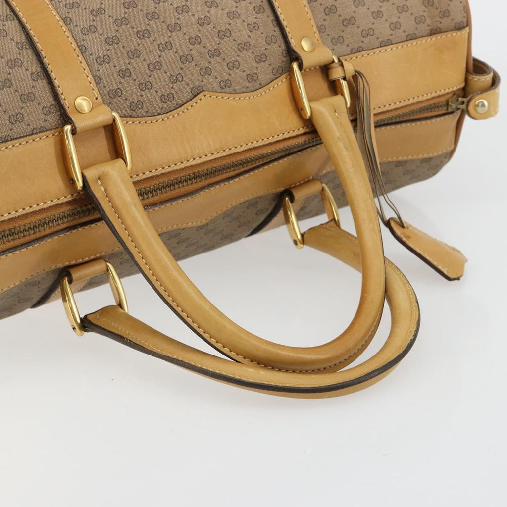 Gucci Vintage Travel Bag Gg Canvas Beige Pvc Travel Bag Bag (Pre-Owned)