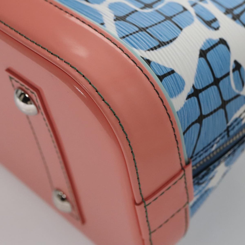 Louis Vuitton Alma Handbag Limited Edition Print Epi Leather Blue Leather Handbag