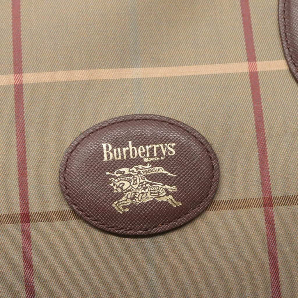 Burberry Nova Check Tote Canvas And Leather Beige Canvas Tote Bag